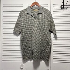 Tricots St. Raphael Cotton Polo Shirt Men's Green Multicolor Short Sleeve Size M